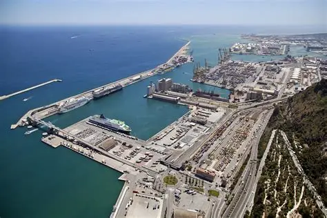 Vue aérienne du Port de Barcelone