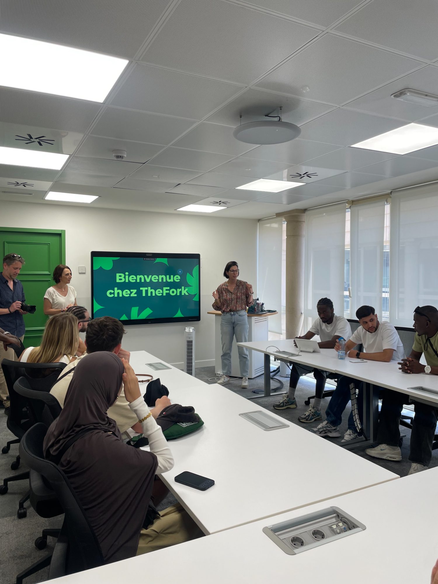 Présentation de l'entreprise The Fork à des étudiants à Barcelone